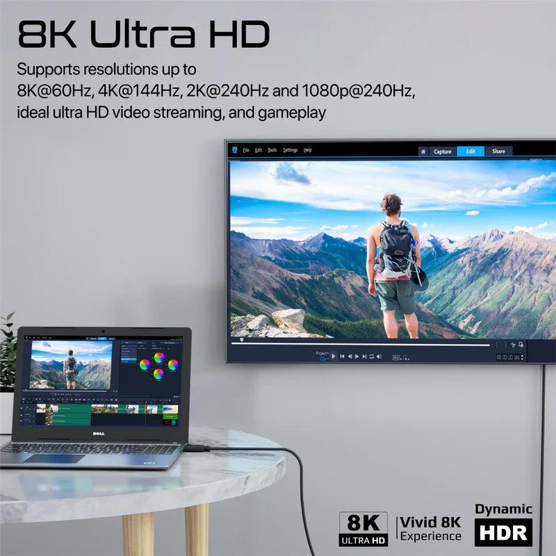 PROMATE 8K DisplayPort Cable High Definition 1.2m 
