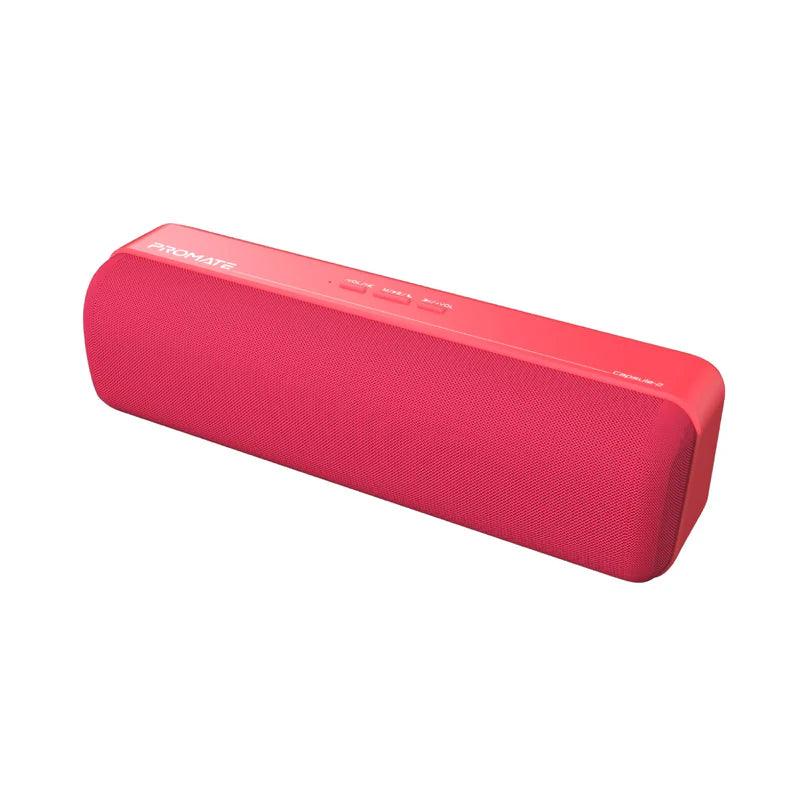 PROMATE Capsule 2 Portable Speaker with CrystalSound HD Audio - Red