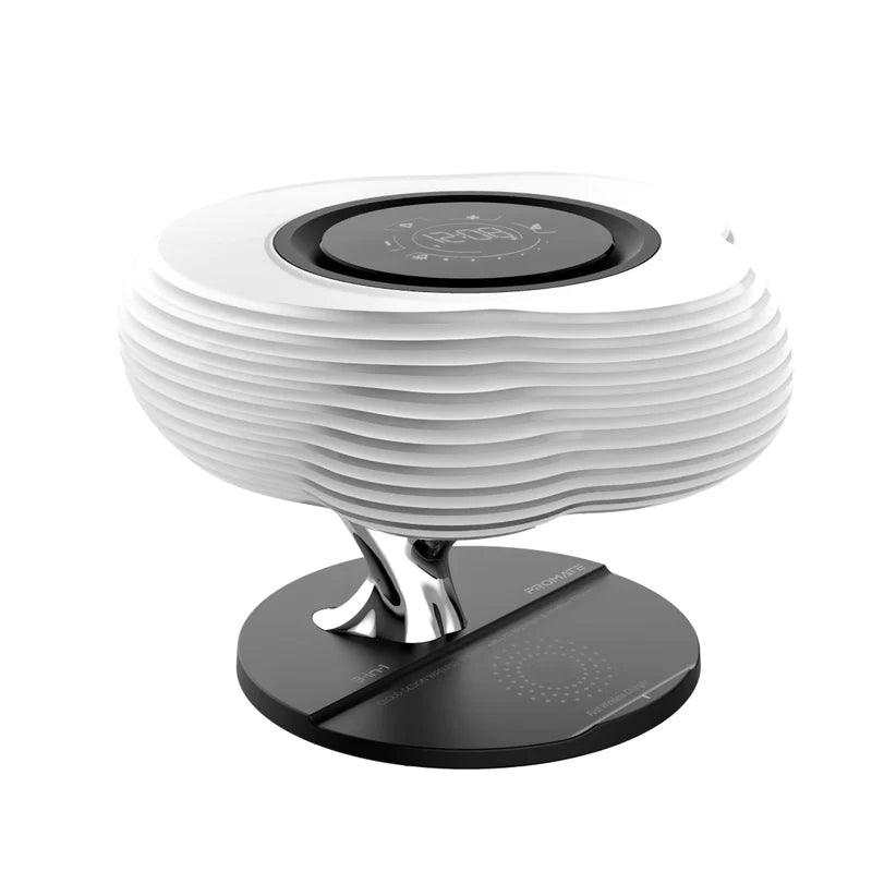 PROMATE HomeCloud 3 in 1 Wireless Speaker LED & Charger - White