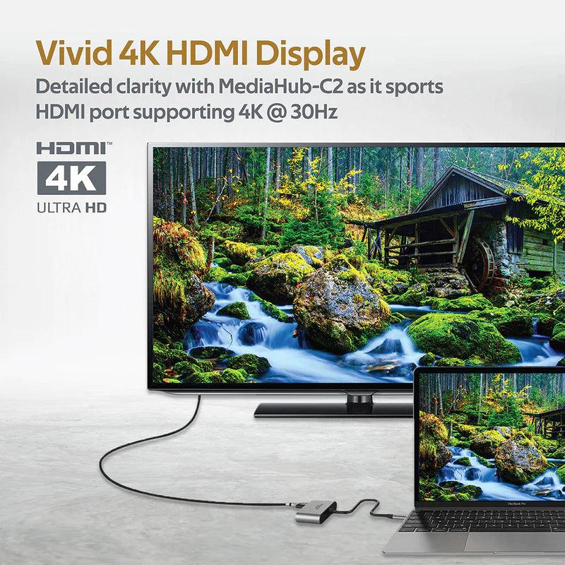 PROMATE MediaHub C2 Adapter 4K & 1080p High Quality Viewing 