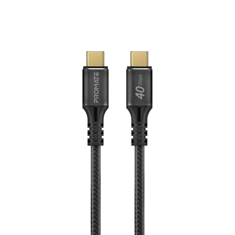 PROMATE PowerBolt 240 Cable 240W Ultra Fast USB C Charging - Black