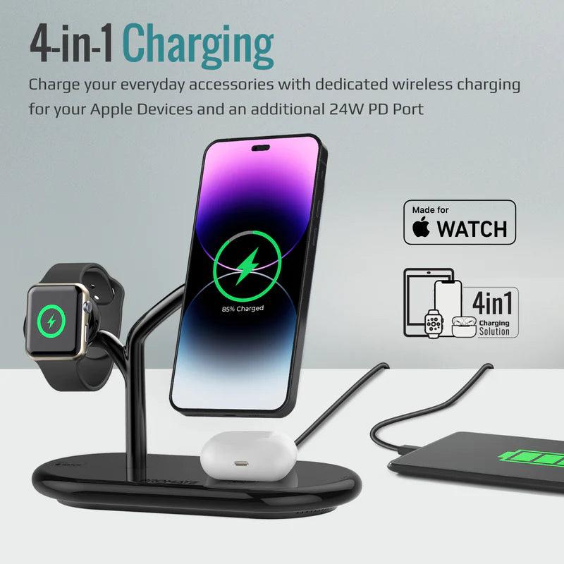 PROMATE Synergy 54W MagSafe Charging Station 4 Device Fast Charge 
