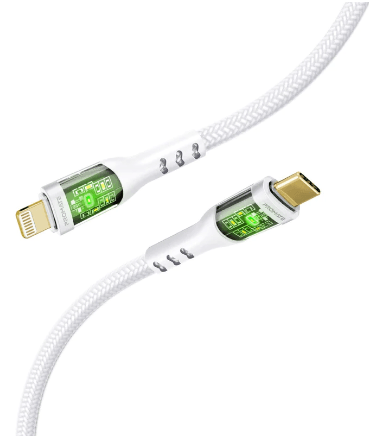 PROMATE TransLine Ci 27W Fast Charging USBC to Lightning Cable - White
