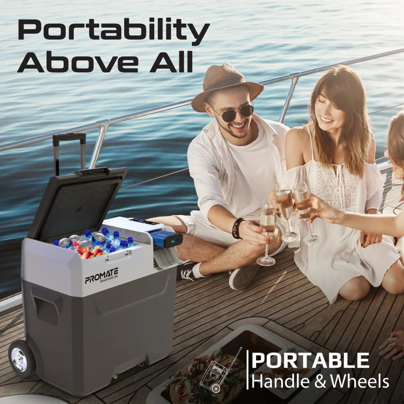 Promate PowerCooler-40 CoolFast™ 40 Liters Portable Outdoor Mini Refrigerator with 52000mAh Powerpack