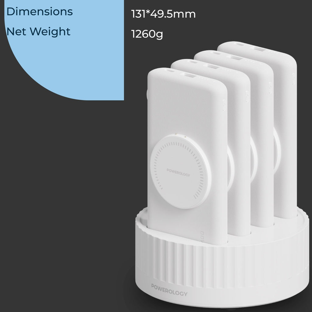 Powerology 4 in 1 Wireless Power Bank Station (10000mAh)
