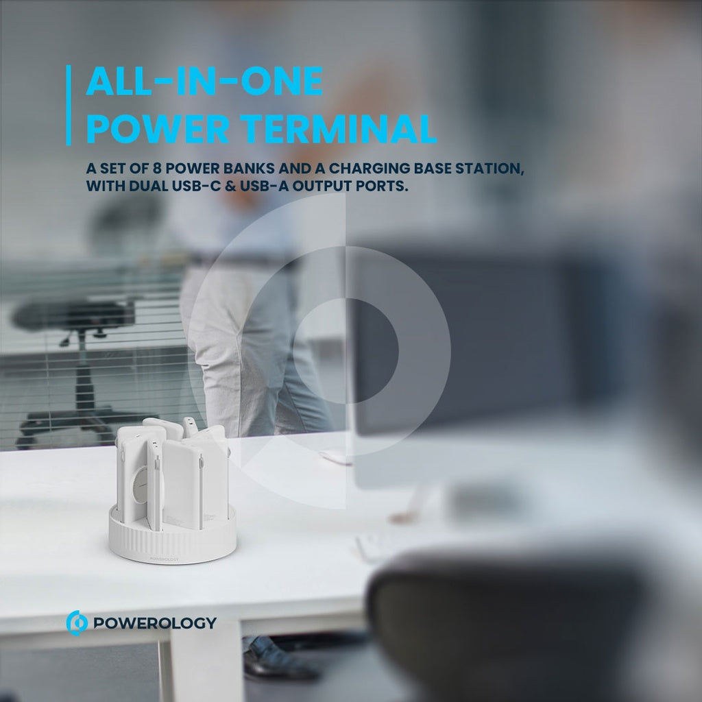 Powerology 8 in 1 Wireless Power Bank Station 10000mAh