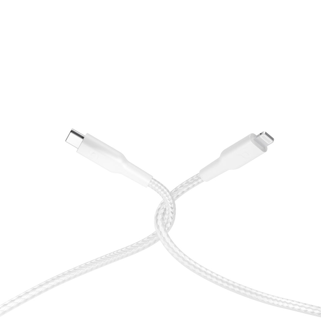 كابل Powerology مضفر PD 60W Type-C إلى Lightning بطول 1.2م
