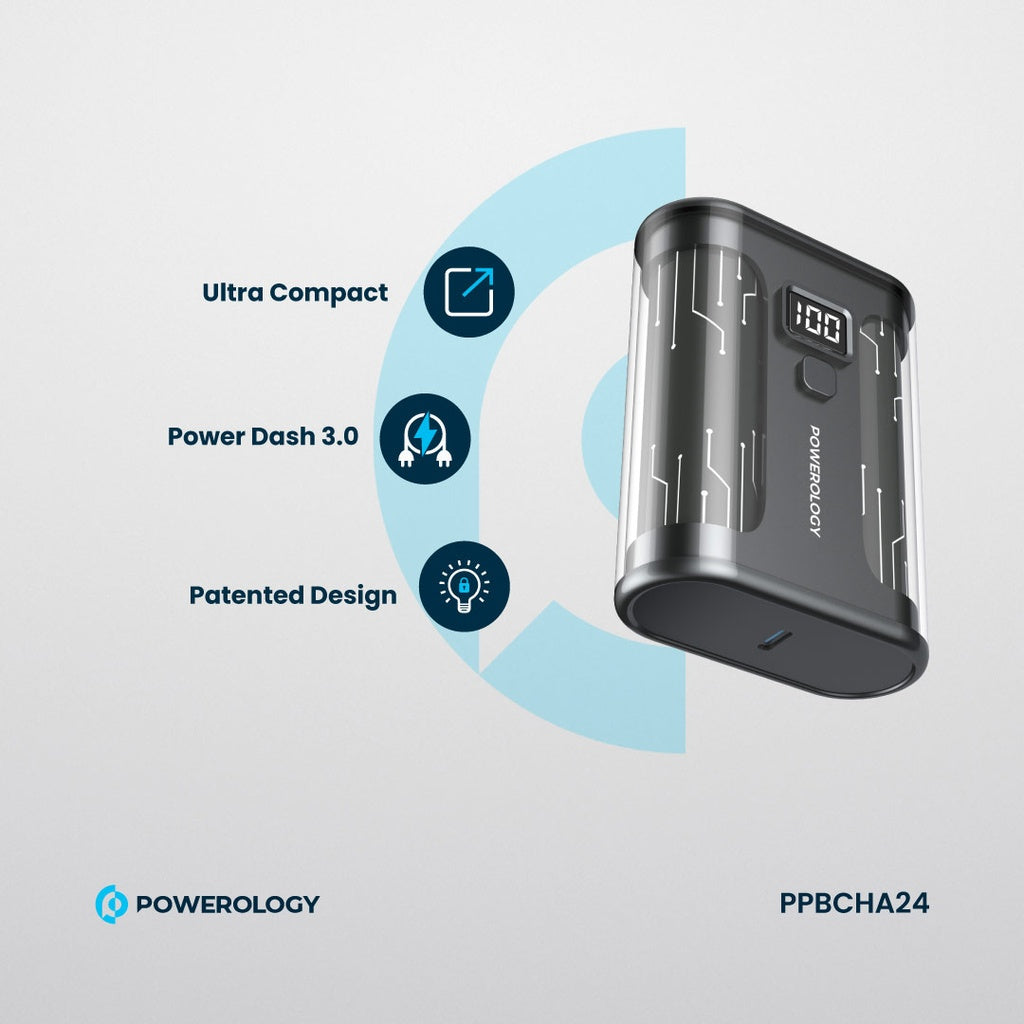 Powerology Crystalline 10000mAh PD 35W Fast Power Bank