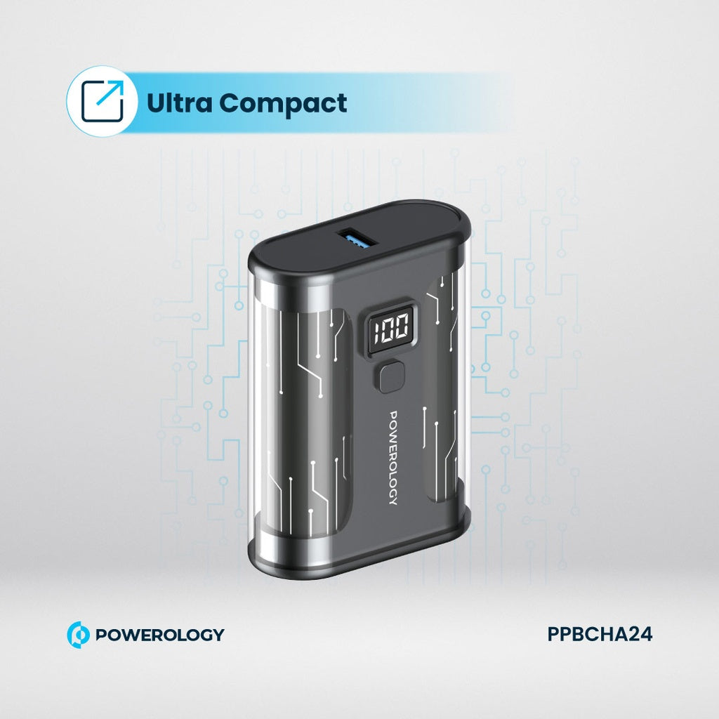 Powerology Crystalline 10000mAh PD 35W Fast Power Bank