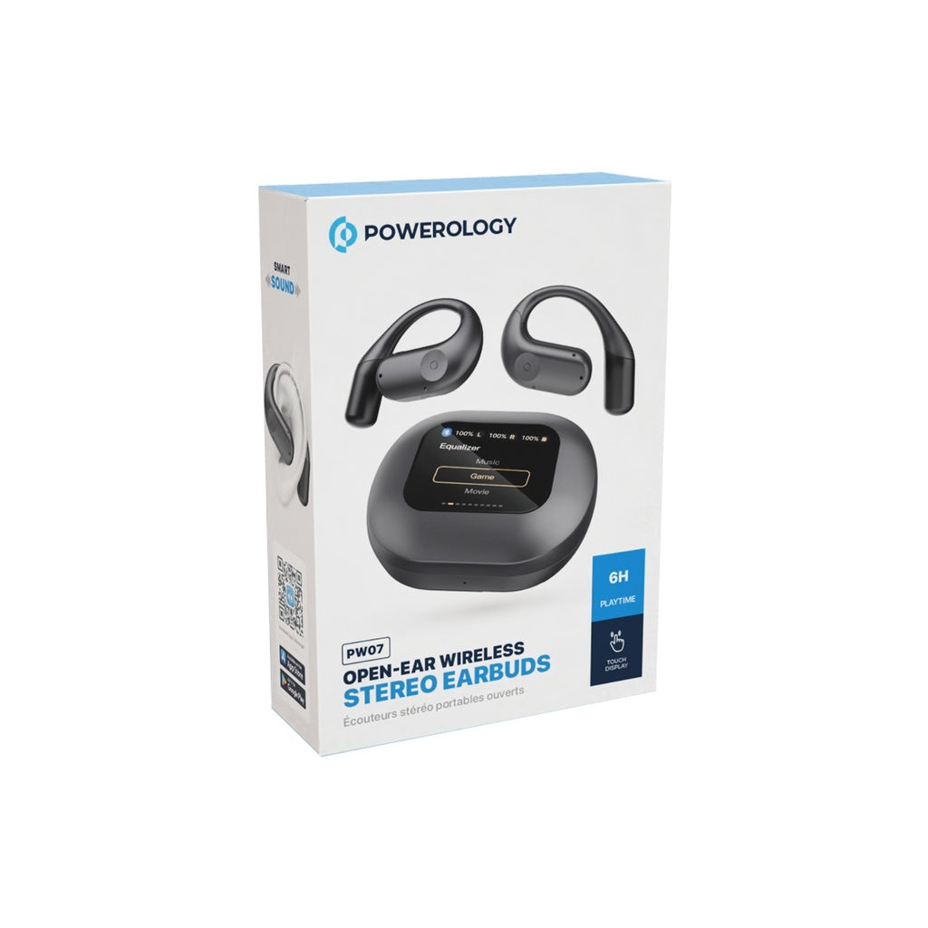 Powerology ENC Air Conduction Earbuds with Charging Display