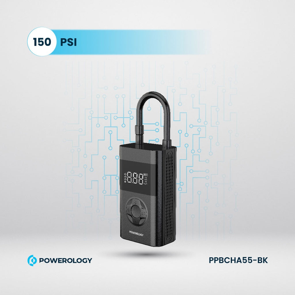 Powerology PPO55 Ultra Portable Air Compressor & Power Bank