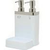 Primanova Double Soap Dispenser with Sponge Dish – White