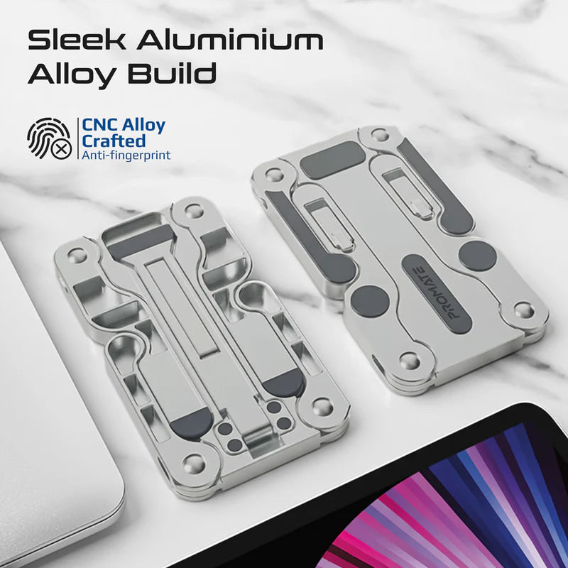 Promate FoldiX Compact Multi-Level Folding Laptop Stand w/ Anti-Slip Design