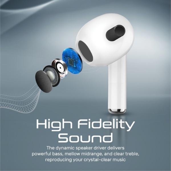 Promate Freepods 2 TWS Earbuds with 25H Playtime - White