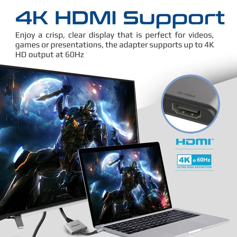 Promate USB-C to Dual HDMI Adapter 4K High Definition 