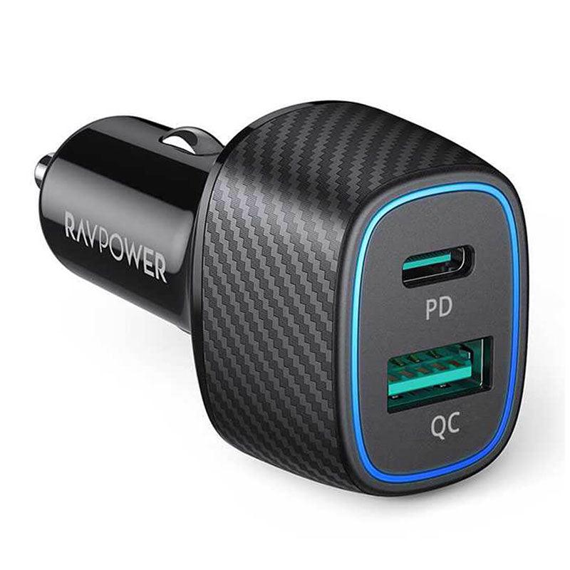 RAVPower PD Pioneer 48W 2-Port USB Car Charger - Black