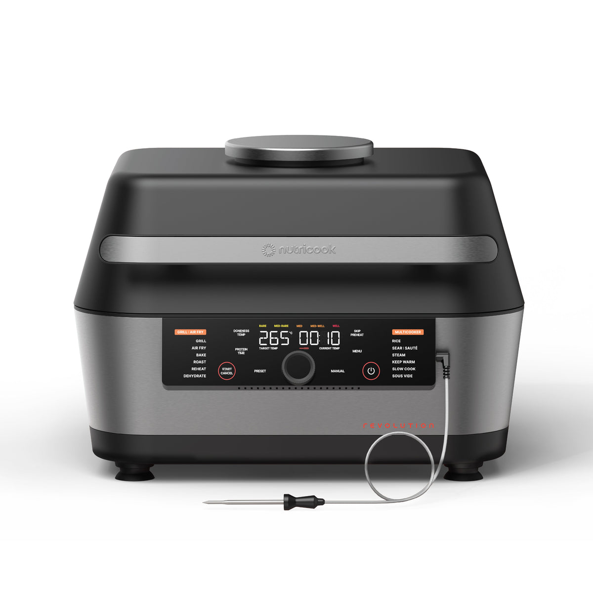 Nutricook Revolution 12-in-1 Grill, Air Fryer & Multicooker 8.5L 1760W – RG600GCC