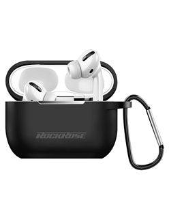 RockRose Silicone Case for AirPods Pro Slim & Durable Protection - Black