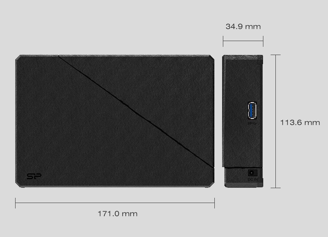 Silicon-Power Stream S07 6TB External HDD Speed - Black