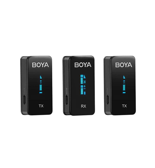 مايك لاسلكي مزدوج BOYA BY-XM6-S2 احترافي بحجم صغير