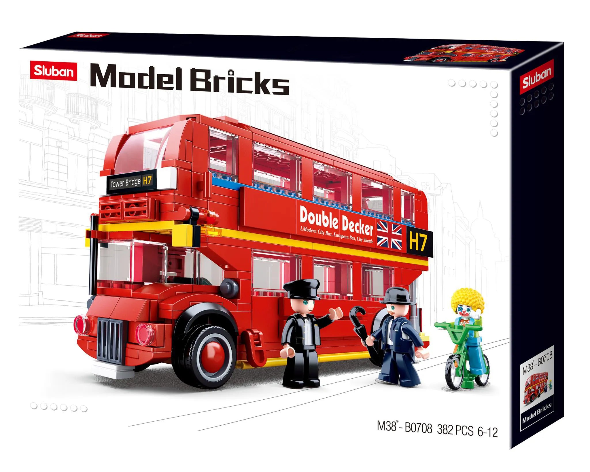 Sluban - Red London Double-decker Bus | Set M38-B0708