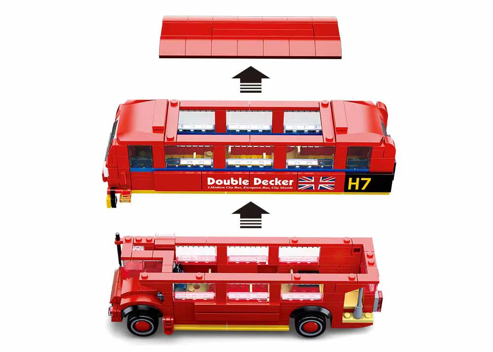 Sluban - Red London Double-decker Bus | Set M38-B0708