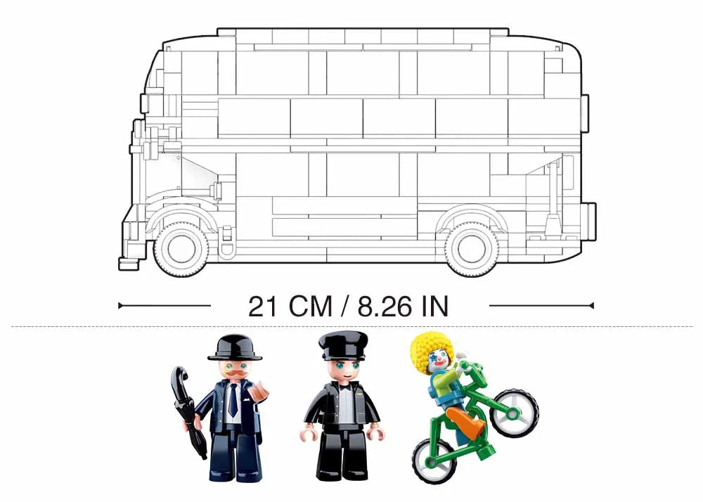 Sluban - Red London Double-decker Bus | Set M38-B0708