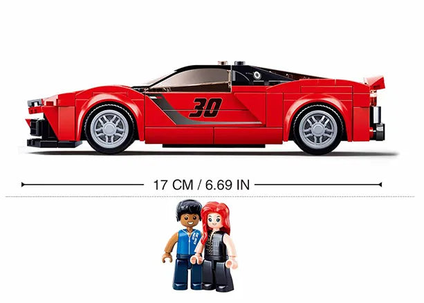 Sluban Italian Super Car Red M38-B0955 - 262 Pieces Building Set