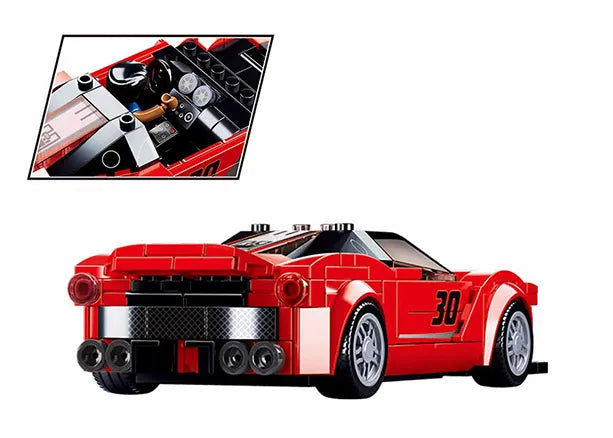 Sluban Italian Super Car Red M38-B0955 - 262 Pieces Building Set