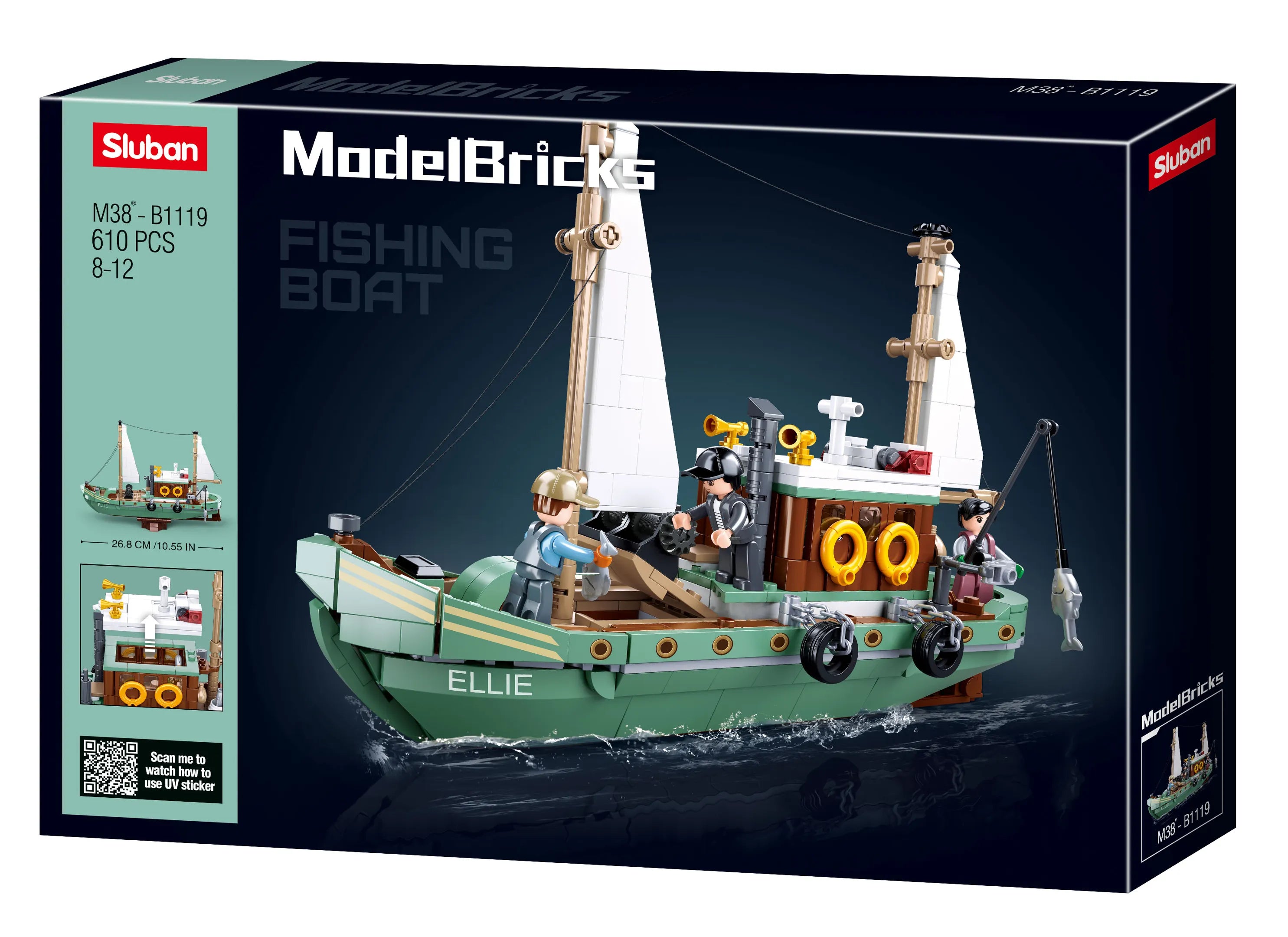 Sluban Fishing Boat M38-B1119 - 1119 Piece Building Set