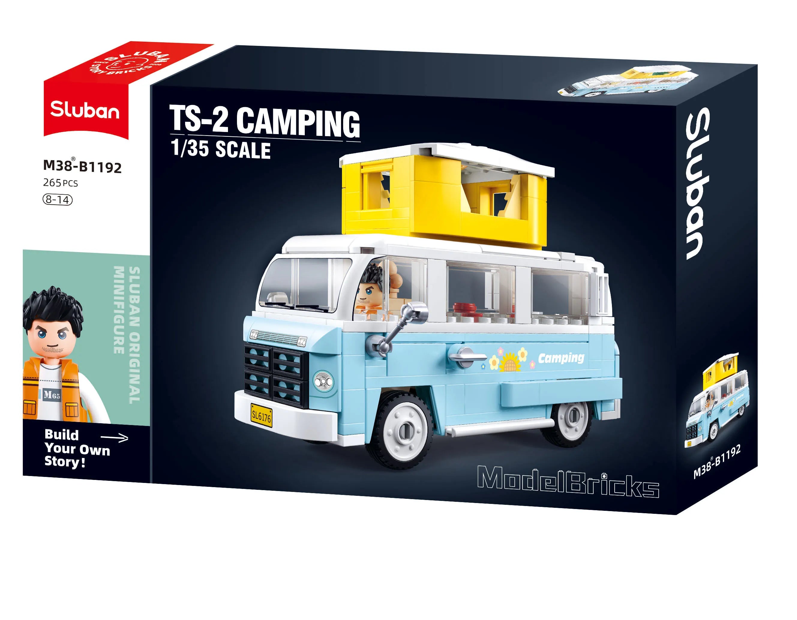 Sluban Camping Set M38-B1192 - 265 Piece Building Brick Set | Model Bricks