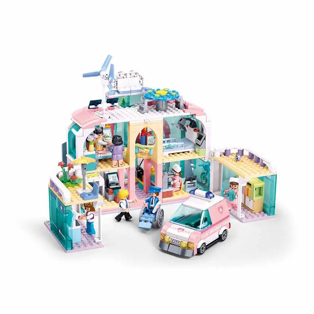 Sluban Metropolis Dream City Hospital 648 Pieces | M38-B1216 Building Set