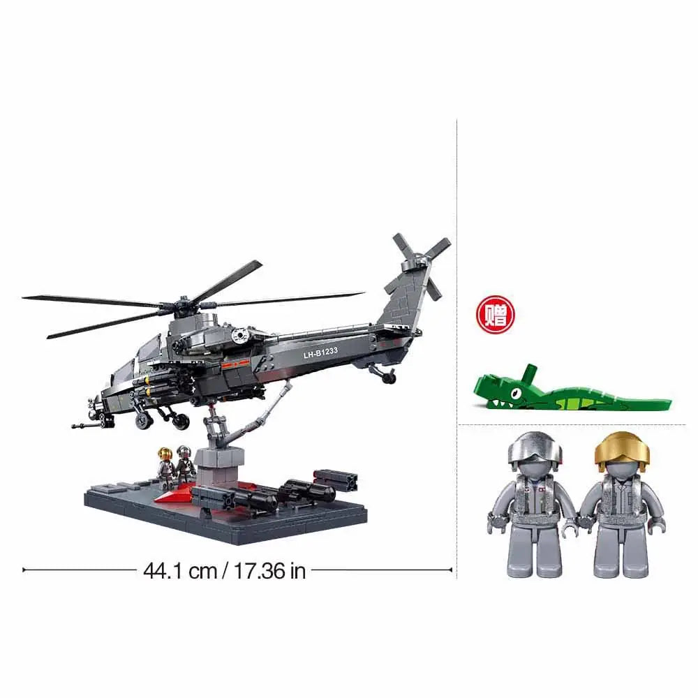 Sluban W10-S Helicopter Building Set 914 Pieces | M38-B1233