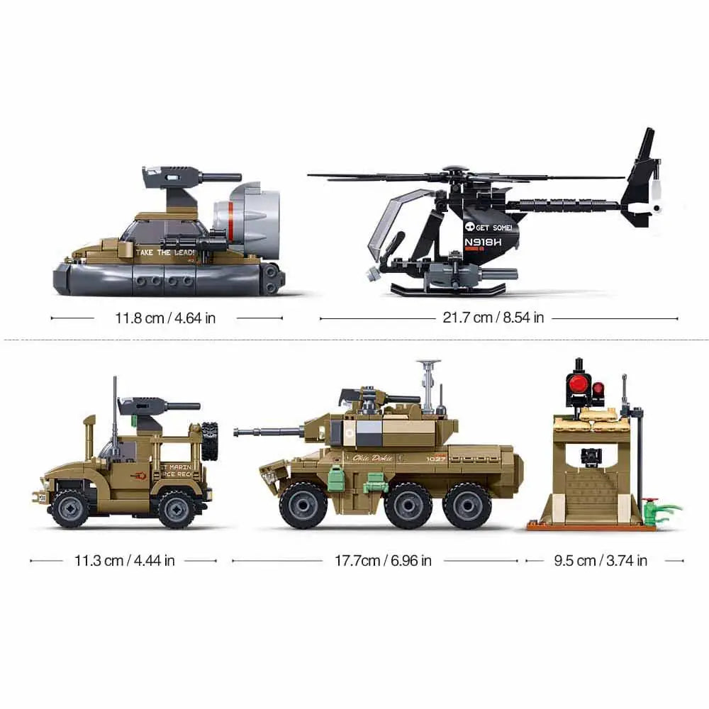 Sluban Army Joint Assault A 744 Pieces | M38-B1254 Military Building Set