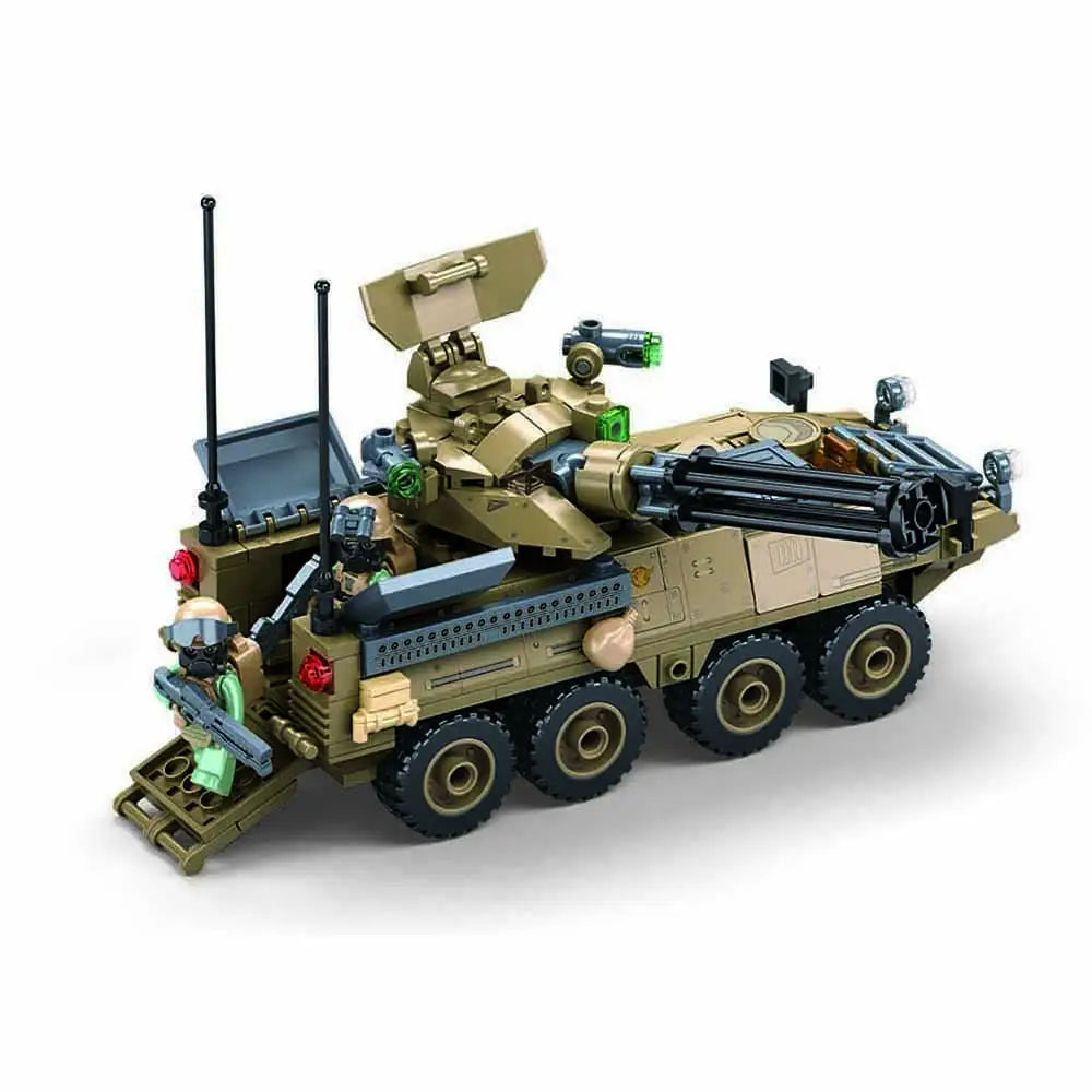 Sluban Army Tank OEF Stryker ADS Military Building Set 310 Pieces | M38-B1258