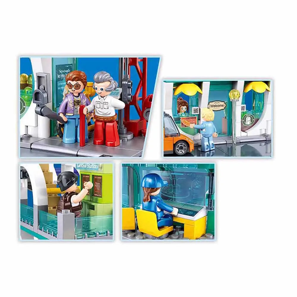 Sluban Metropolis Central Train Station Building Set M38-B1263 | 620 Pieces