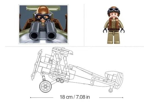Sluban Sopwith Camel Fighter Plane 1:35 - 293 Piece Military Building Set