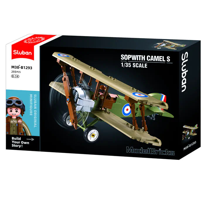 Sluban Sopwith Camel Fighter Plane 1:35 - 293 Piece Military Building Set