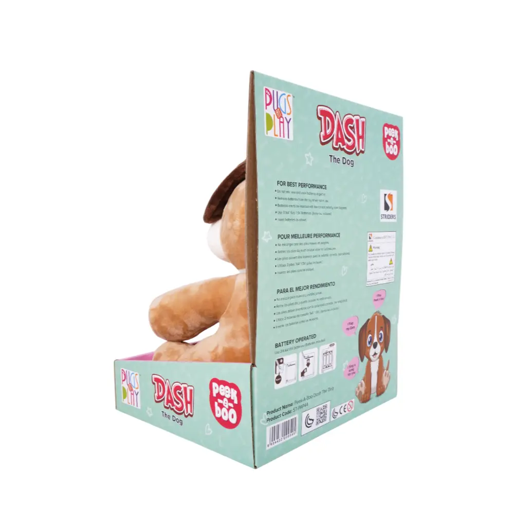 Pugs At Play Peek A Boo Dash 10-Inches Battery Operated