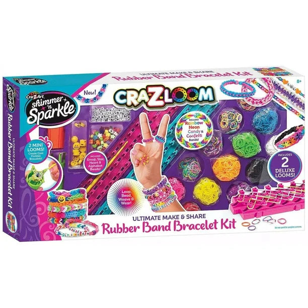 Shimmer 'n Sparkle Rubber Band Bracelet Kit for Kids