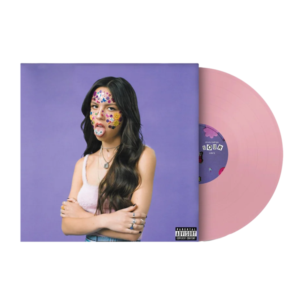 Olivia Rodrigo - Sour Limited Edition Baby Pink Vinyl Record vinyl record cover