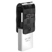 Silicon Power OTG 64GB USB C Dual Interface Flash Drive - Black