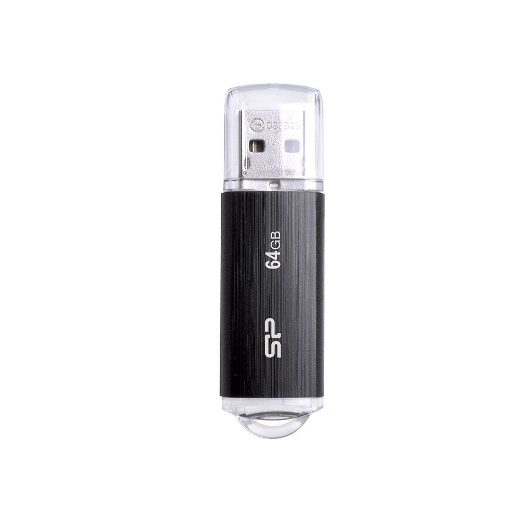 Silicon Power USB FLASH U02 64GB High Speed & Durable - Black