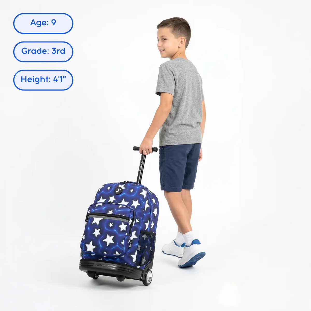J World Sunrise Rolling Backpack (18 Inch)