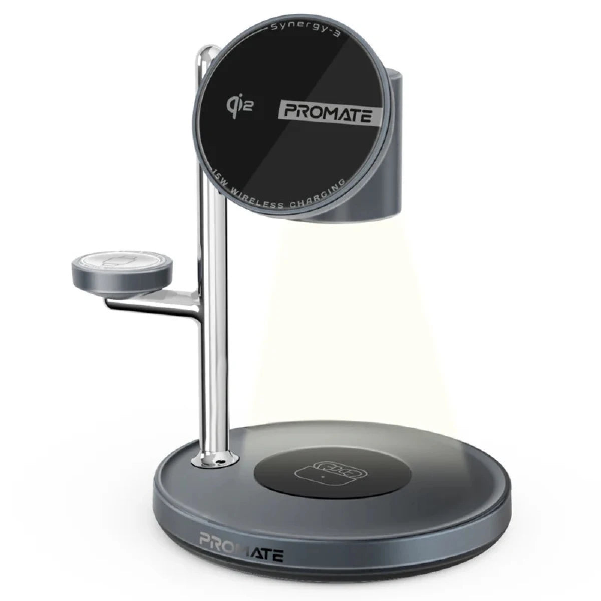 Promate Synergy-3 4-in-1 Qi2 Certified MagSafe Compatible Wireless Charging Station