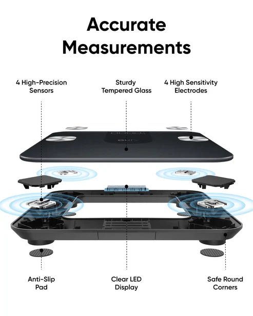 Anker Eufy A1 Smart Scale 12 Measurements in a Compact Design - Black & White