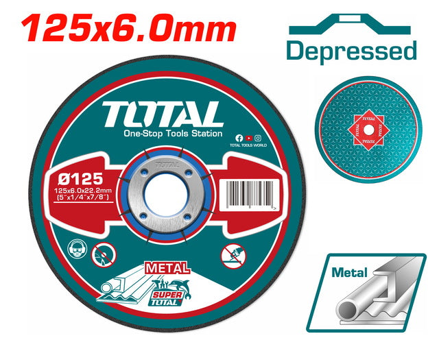 قرص جلخ معدني TOTAL 125×6مم – TAC2231251