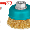 TOTAL Wire Cup Brush 125mm | 5" – M14 Steel Wire Cleaning Cup (TAC31051)