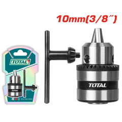 TOTAL 10mm Keyed Drill Chuck – 3/8"-24UNF Replacement Chuck with Key (TAC451001)