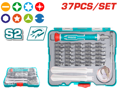 TOTAL 37PCs Precision Screwdriver Set (TACSD30376)